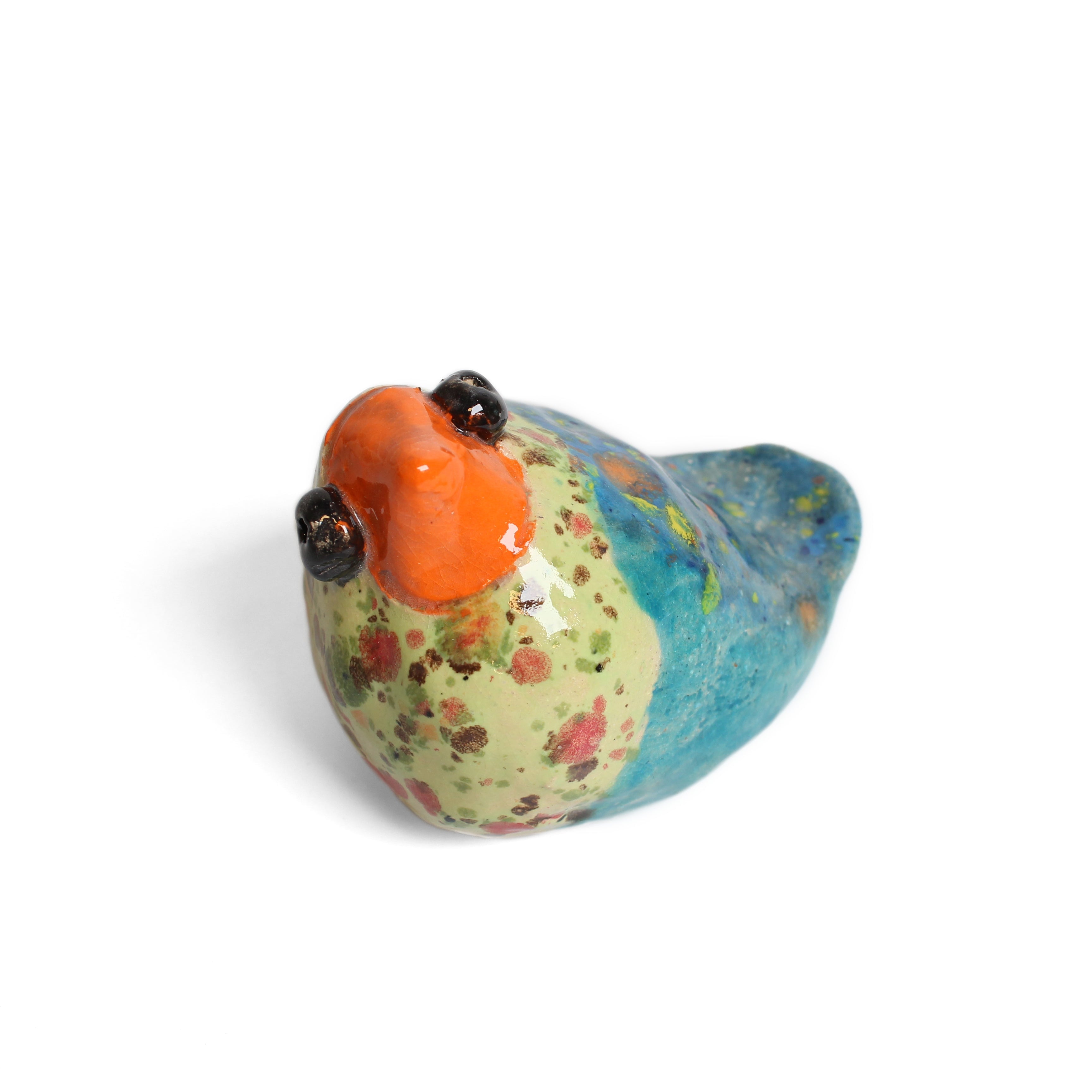 Ceramic Sitting Birds Sculpture & Art object Barbara George #2 