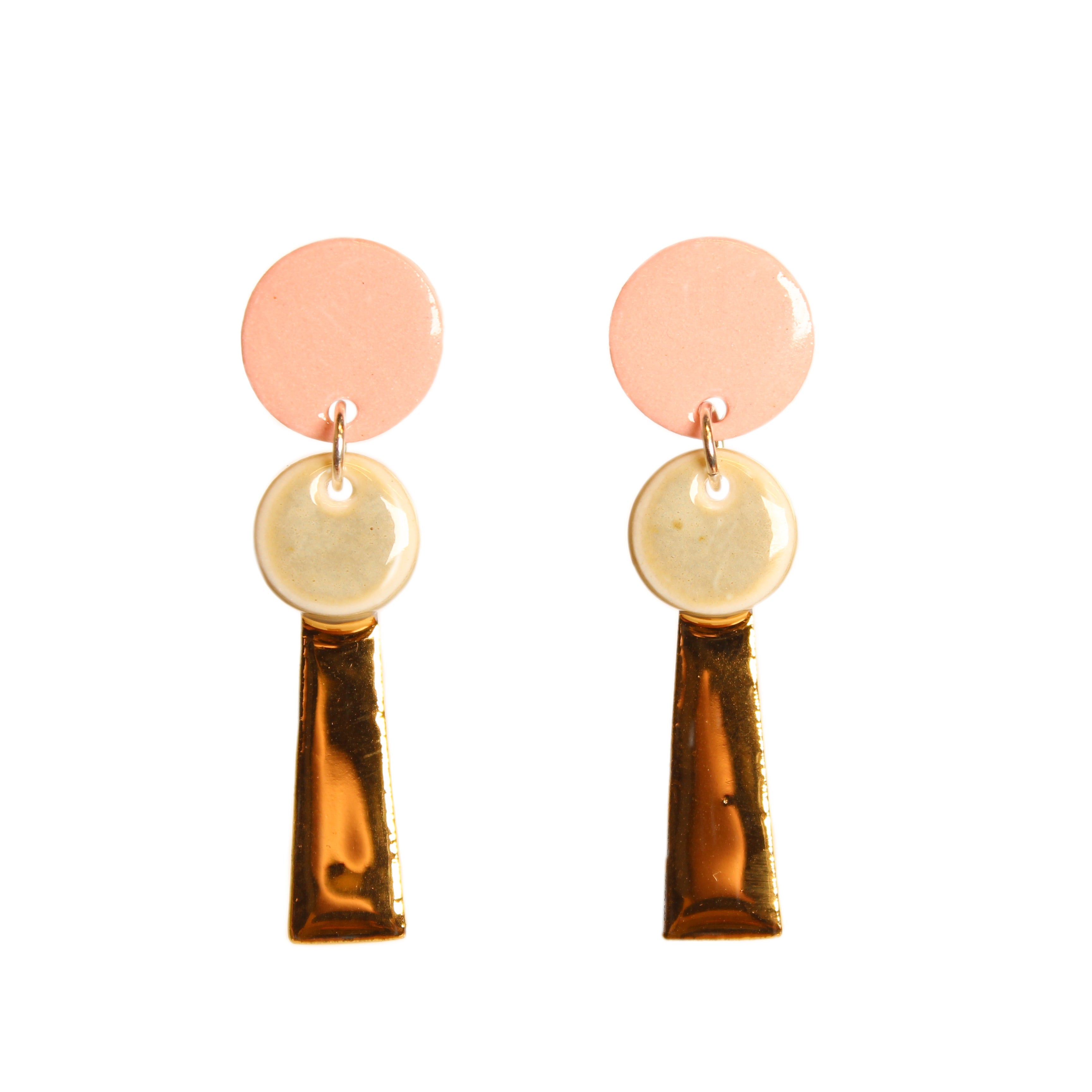 Small Porcelain Tassel Earrings Jewellery Erin Lightfoot Pink 