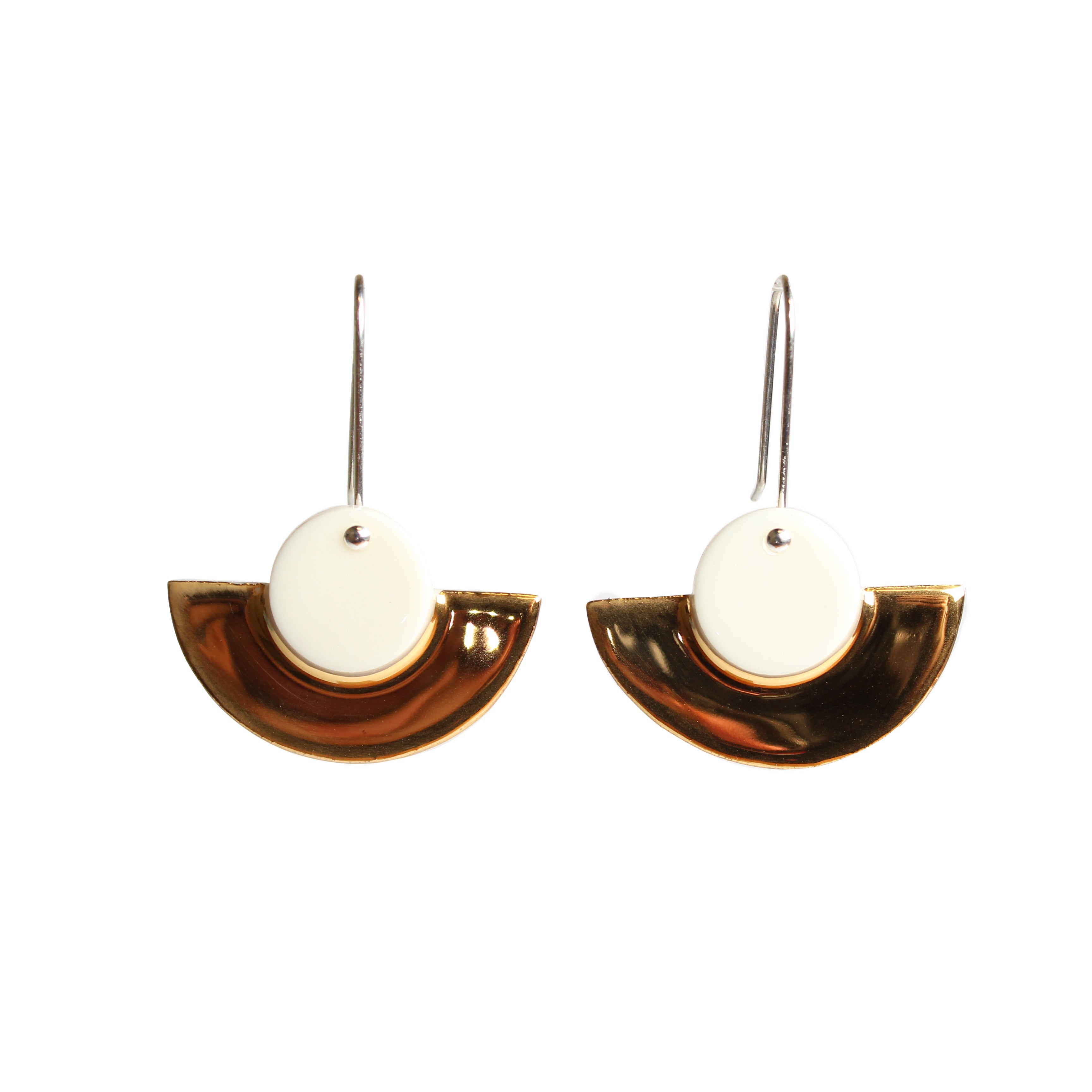 Crescent Drop Earrings Jewellery Erin Lightfoot White 