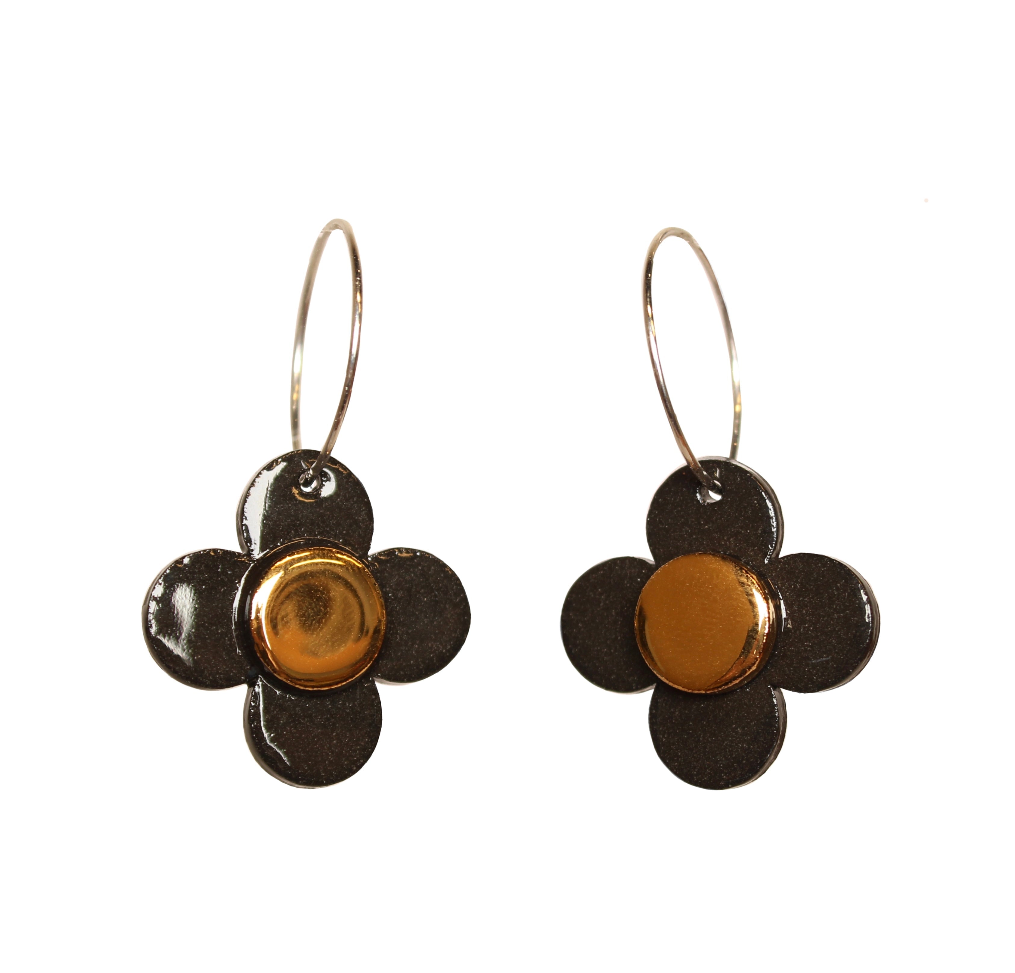 Flower Hoop Earrings Jewellery Erin Lightfoot Terracotta 