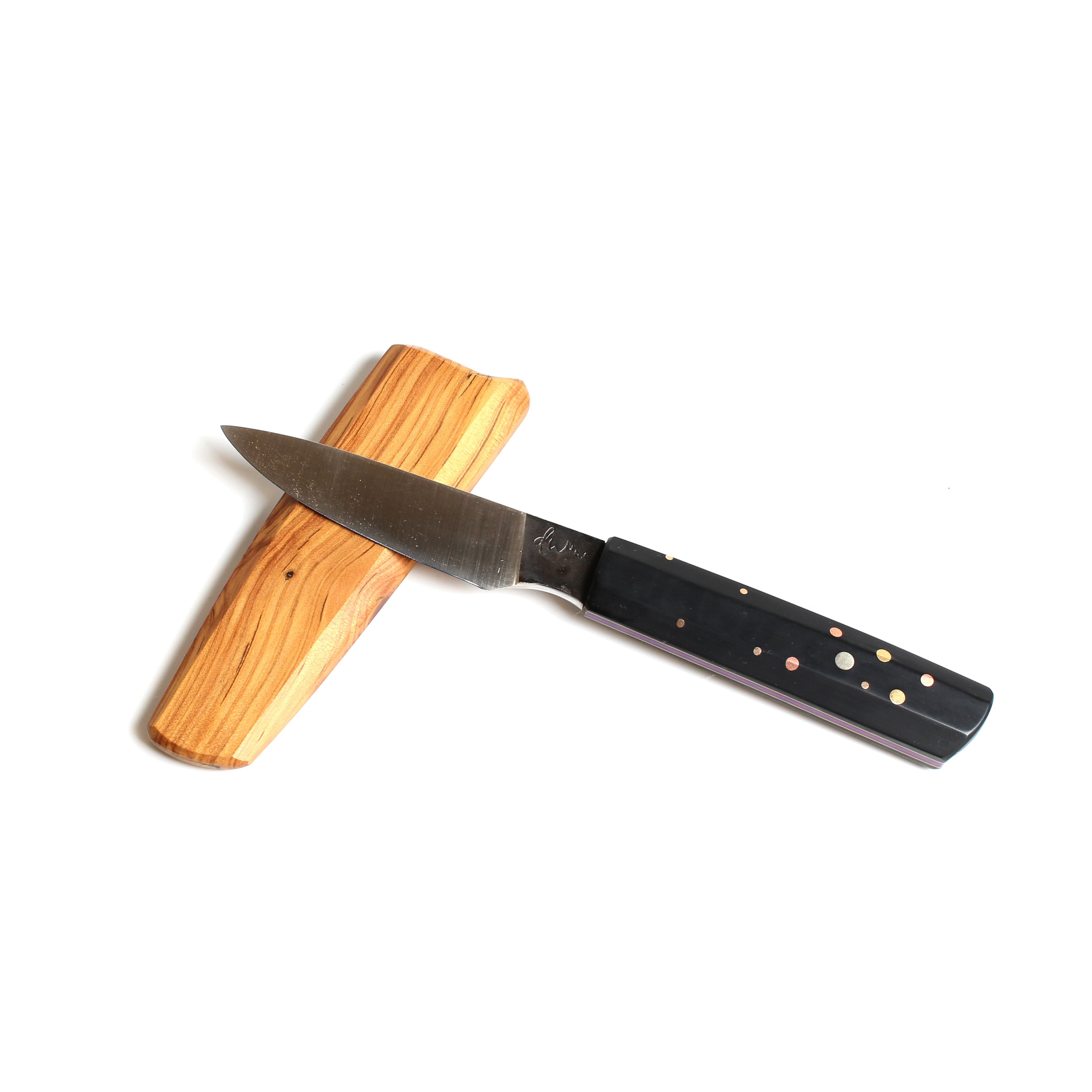 stainless steel paring / picnic knife Wood Dan Watson 