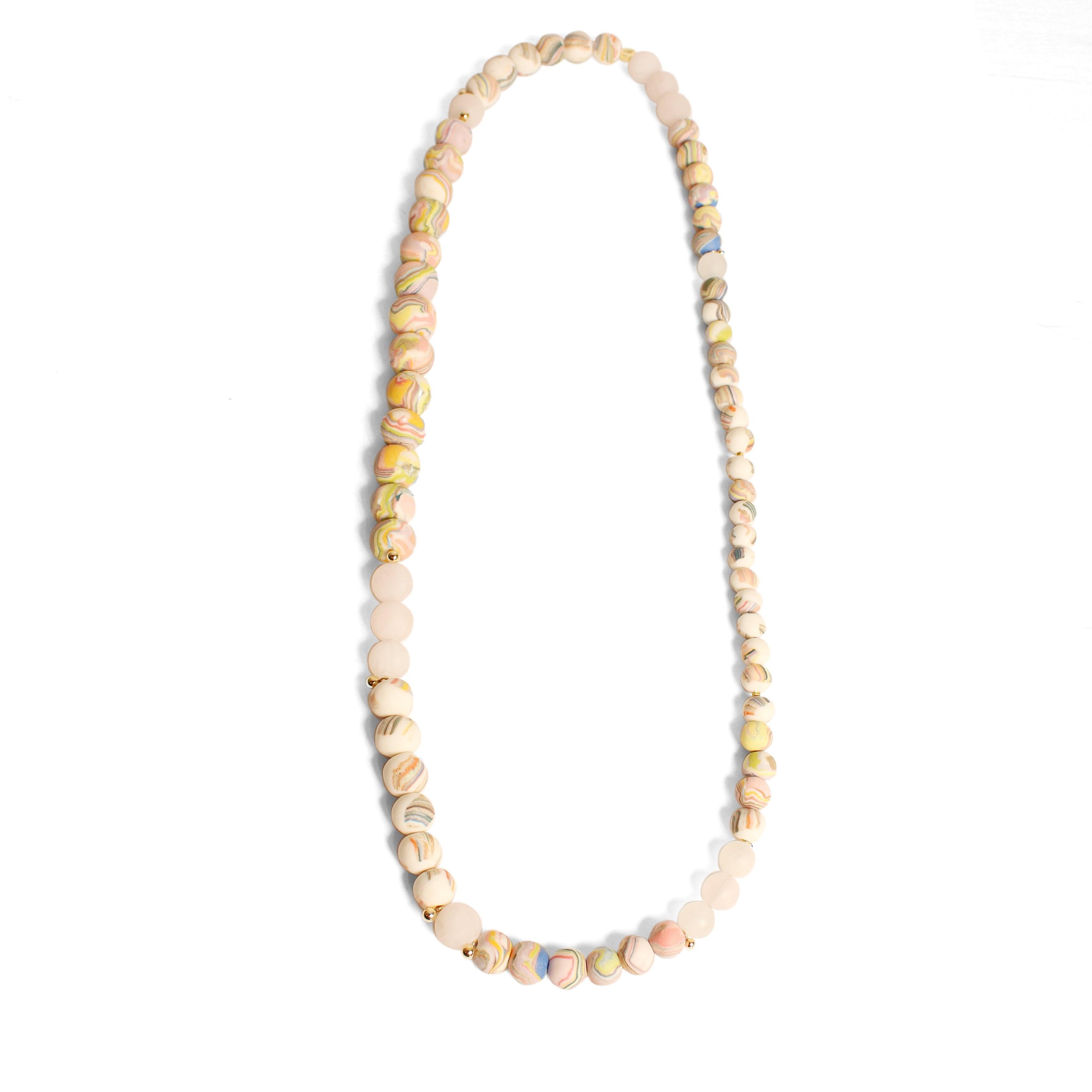 Petite Bead Nerikomi Necklace - Long Jewellery Julia Bramich 