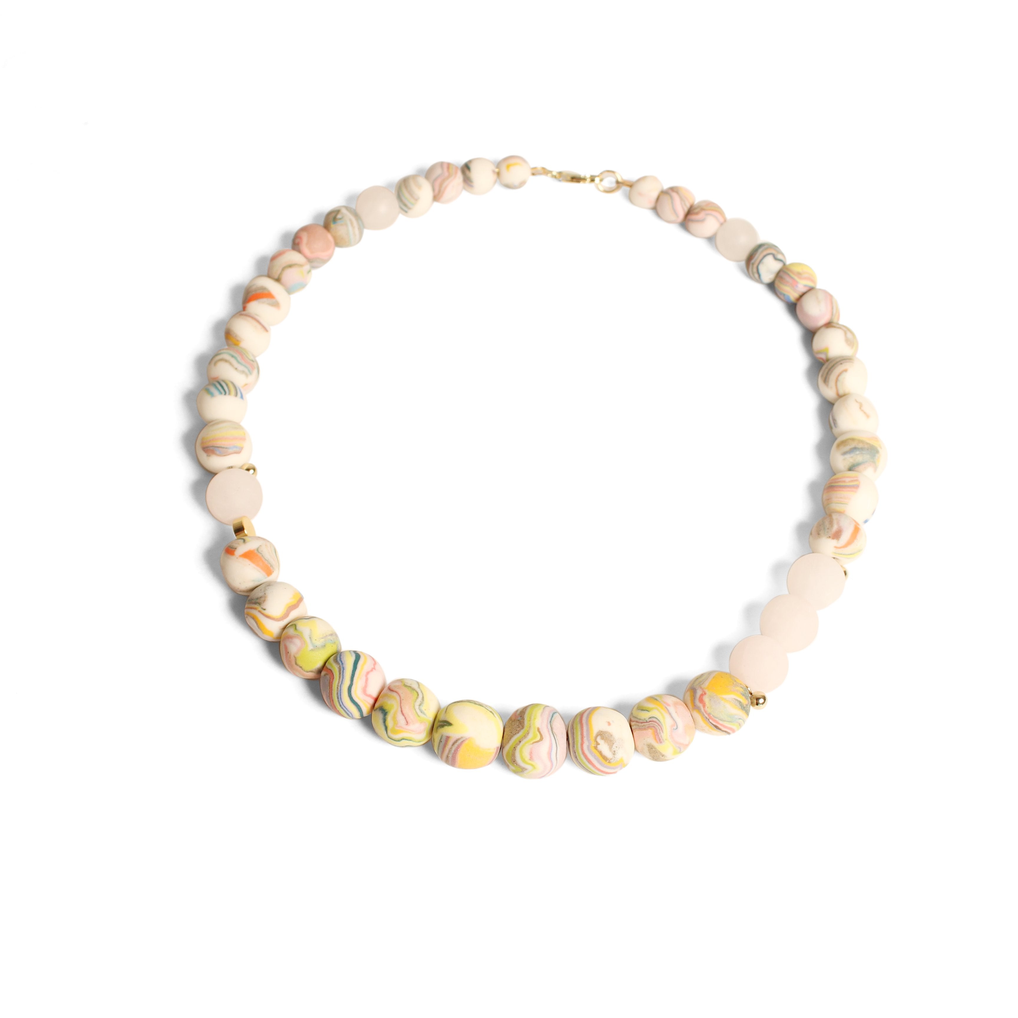 Petite Bead Nerikomi Necklace - Short Jewellery Julia Bramich 