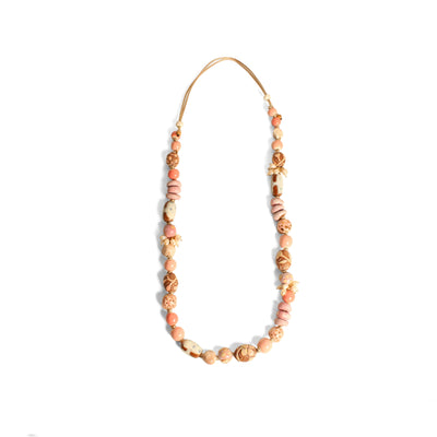 Journey Bead Necklace Jewellery Julia Bramich Peach-tones 