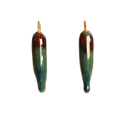 Glaze Drop Earrings Ceramics Julia Bramich Turquoise 