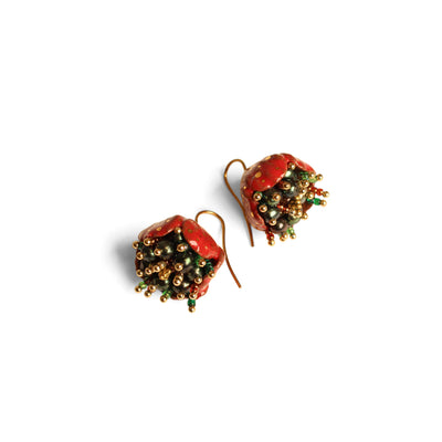 Pixie Belle Earrings Jewellery Julia Bramich Red 