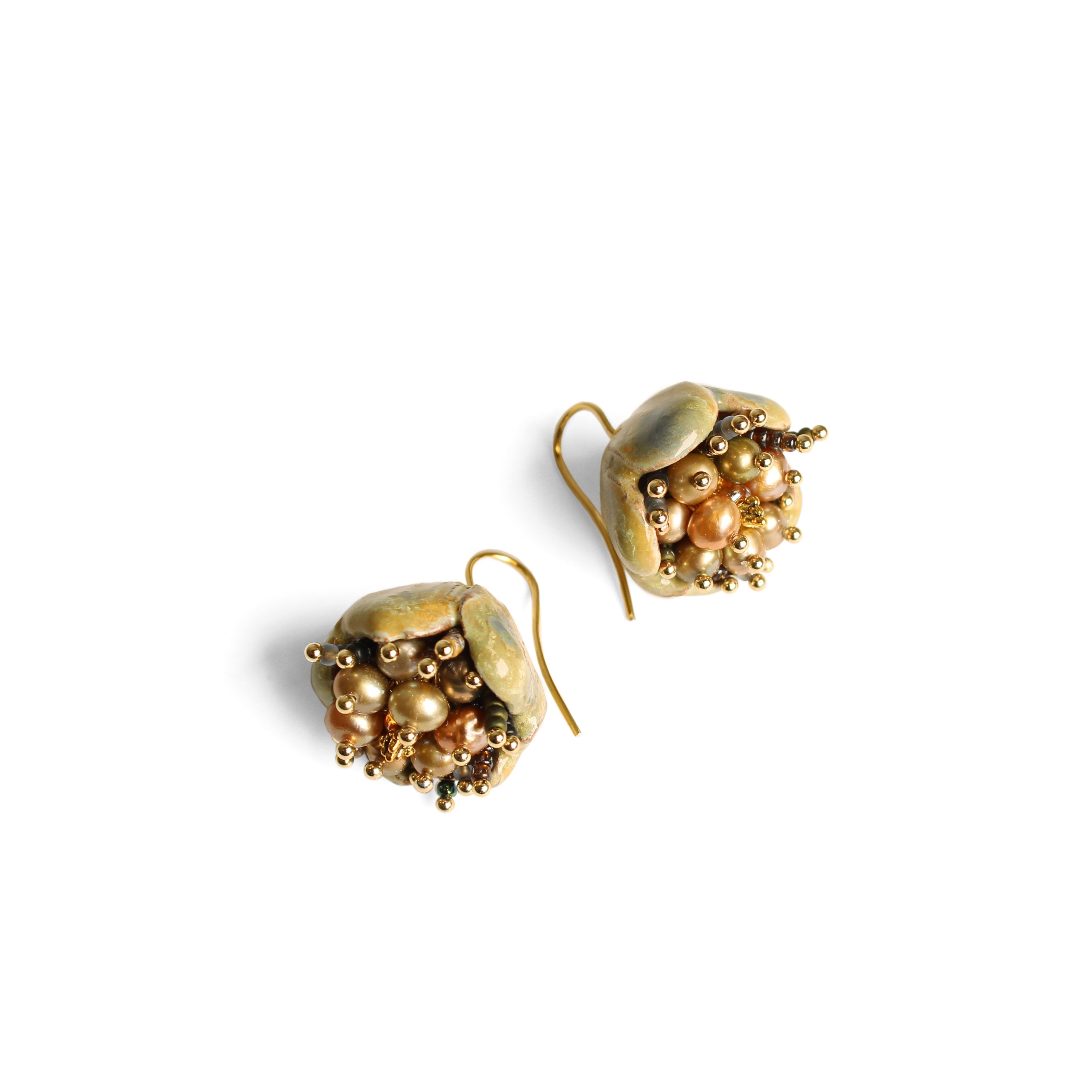 Pixie Belle Earrings Jewellery Julia Bramich sage 