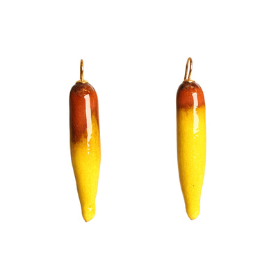 Glaze Drop Earrings Ceramics Julia Bramich Yellow 