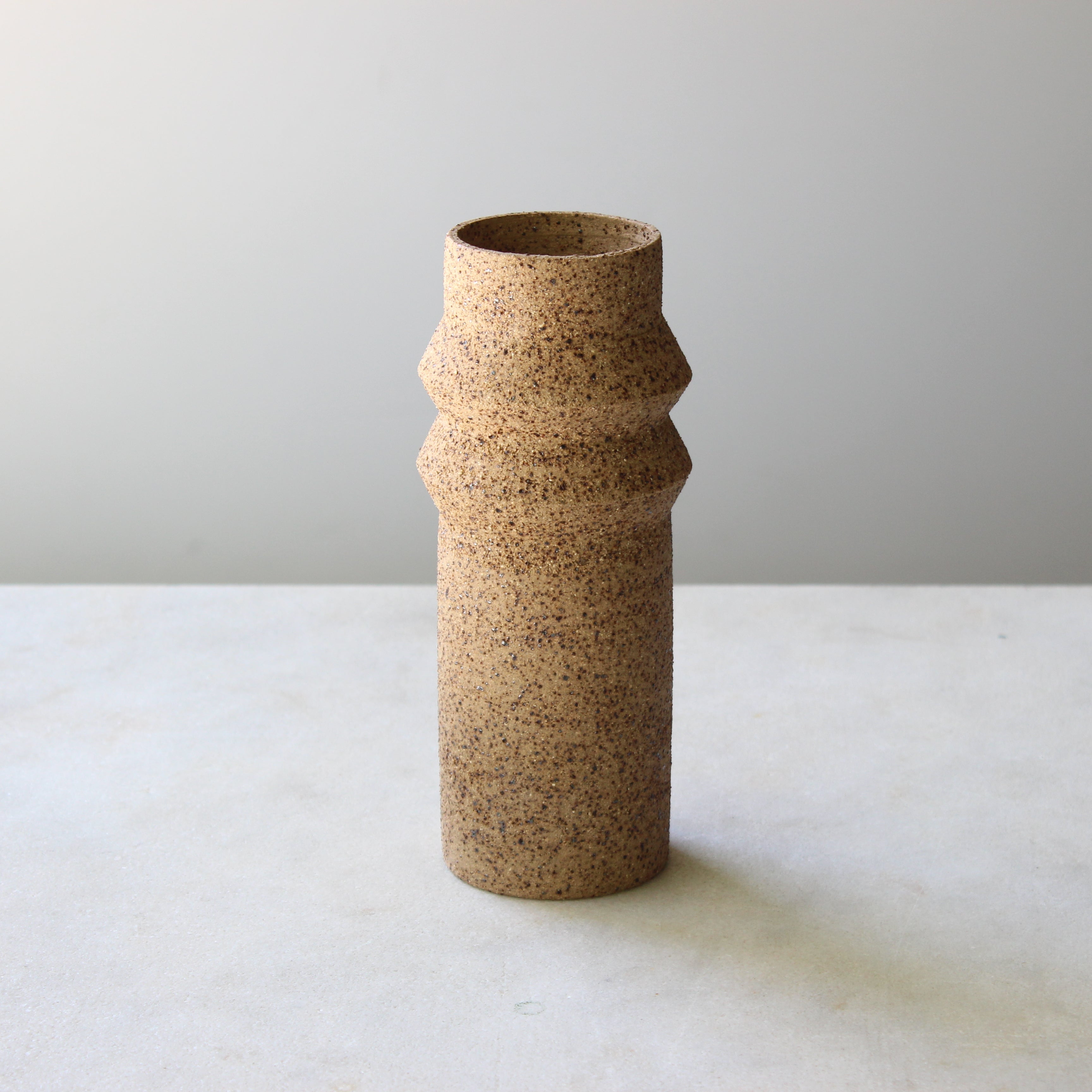 Raw short vase Ceramics (Exhibition) Beansprout Studio 