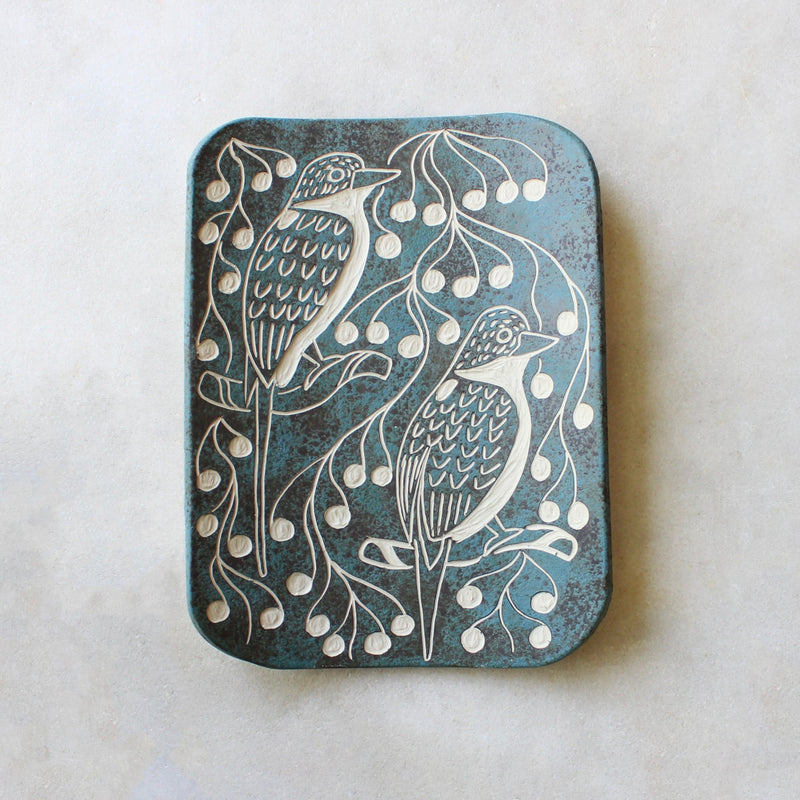 Lorna Shuan - Yindili (Kingfisher) - 1004-24 Ceramics Yalanji Arts 