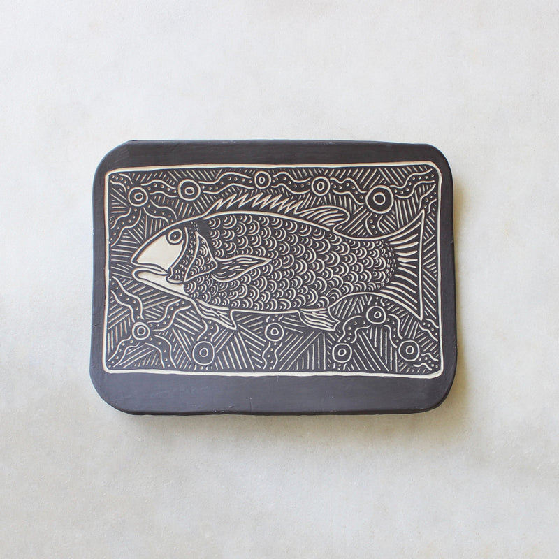 Gregory Salt - Bayil (Jungle Perch) - 441-24 Ceramics Yalanji Arts 