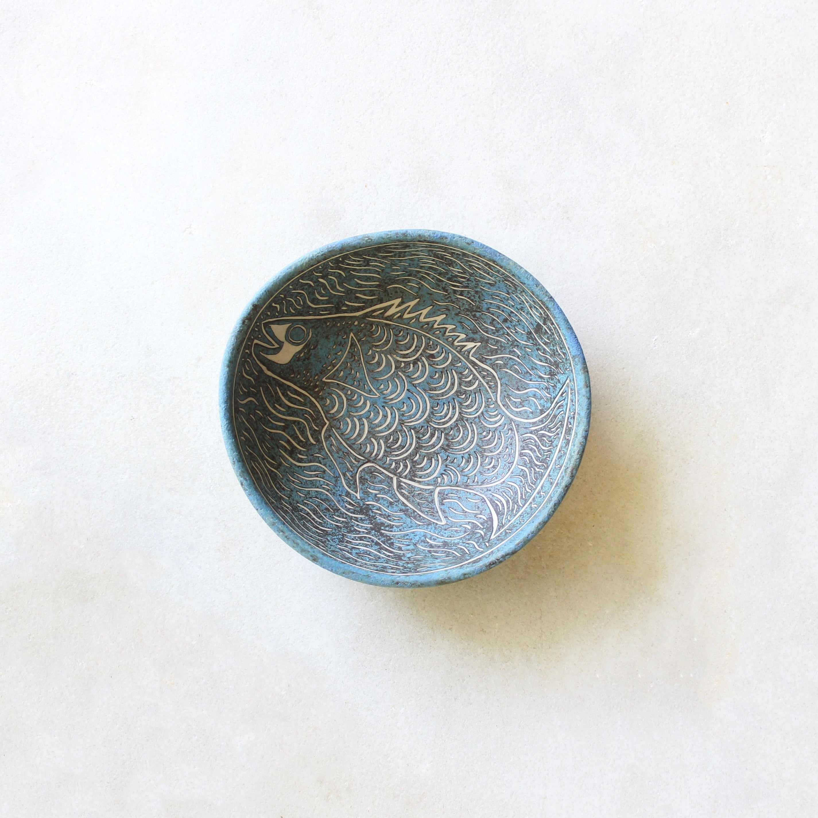 Gregory Salt - Bayil (Jungle Perch) Ceramic Bowl - 815-14 Ceramics Yalanji Arts 