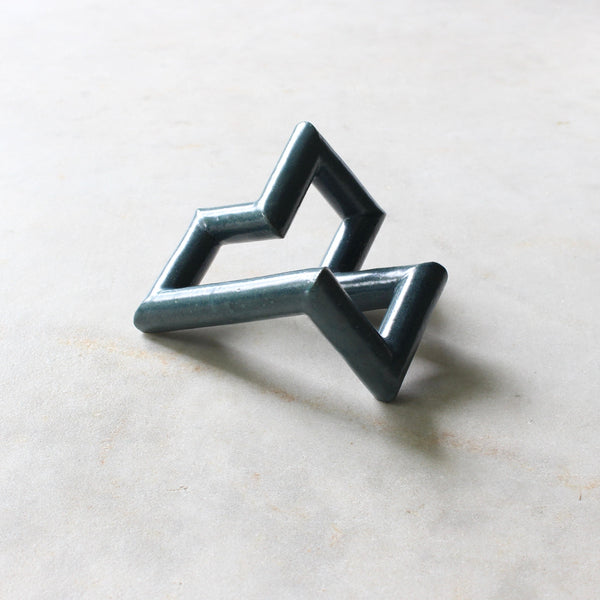 Cylindrical Knot - Blue 1 Ceramics John Brighenti 