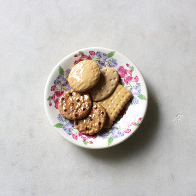 Deliciously Inedible Family Favourites (Large Plate) 5 biscuits Ceramics Julya Hegarty 