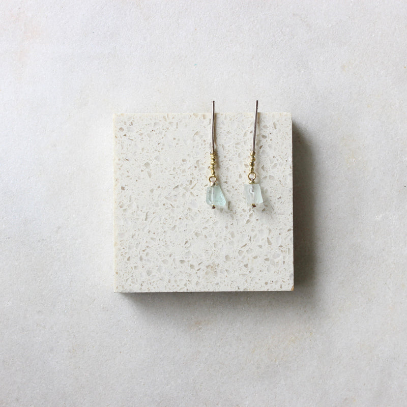 Green Stone Bar Earrings Jewellery ARTIZ Jewellery 