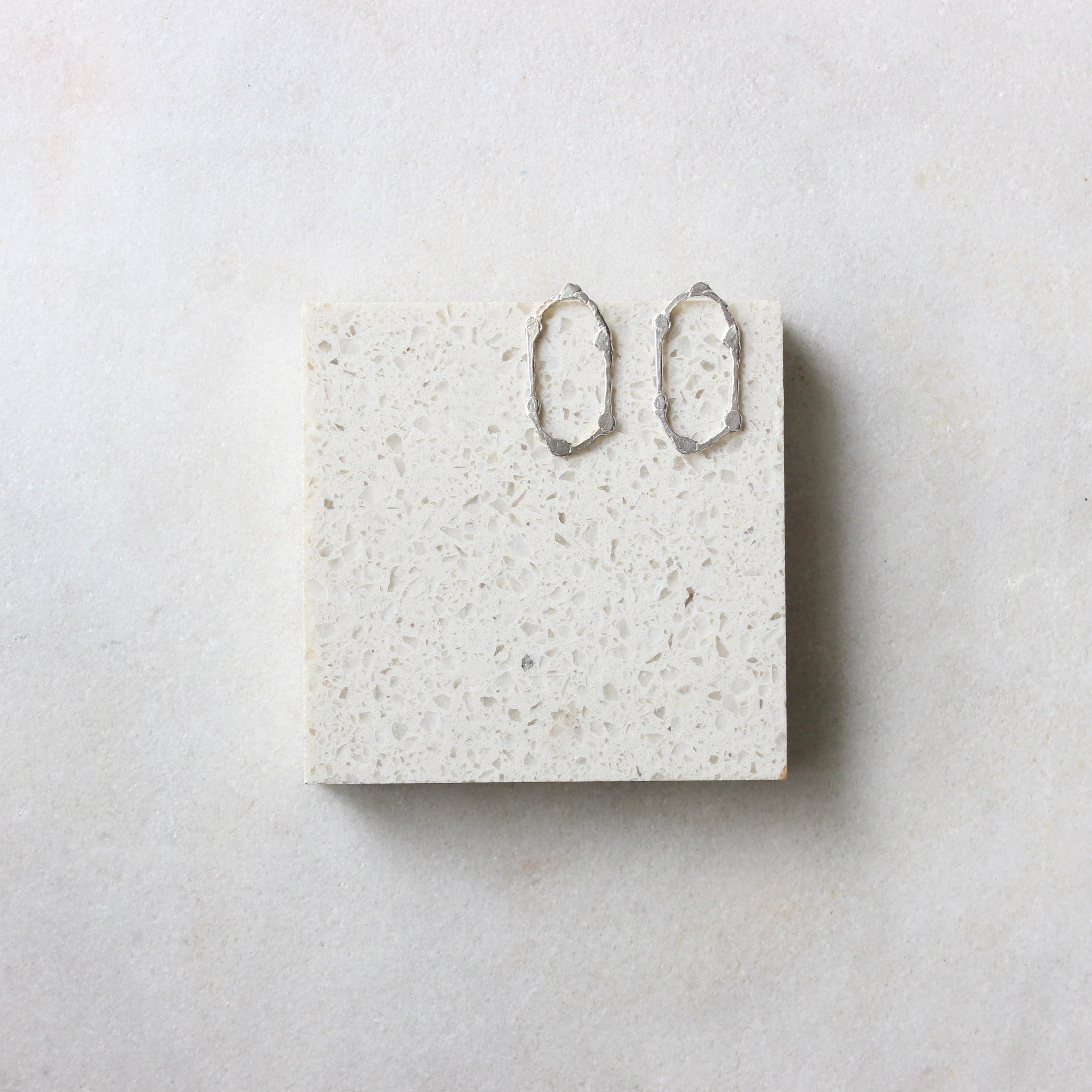 Six-Cornered Silver Cup Earrings Jewellery ARTIZ Jewellery 