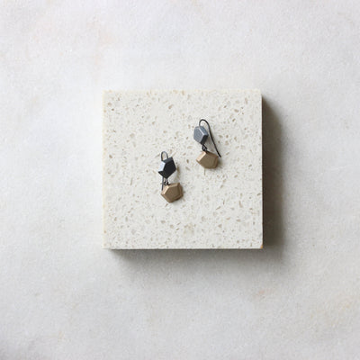 Earrings - Articulated Double Geo
