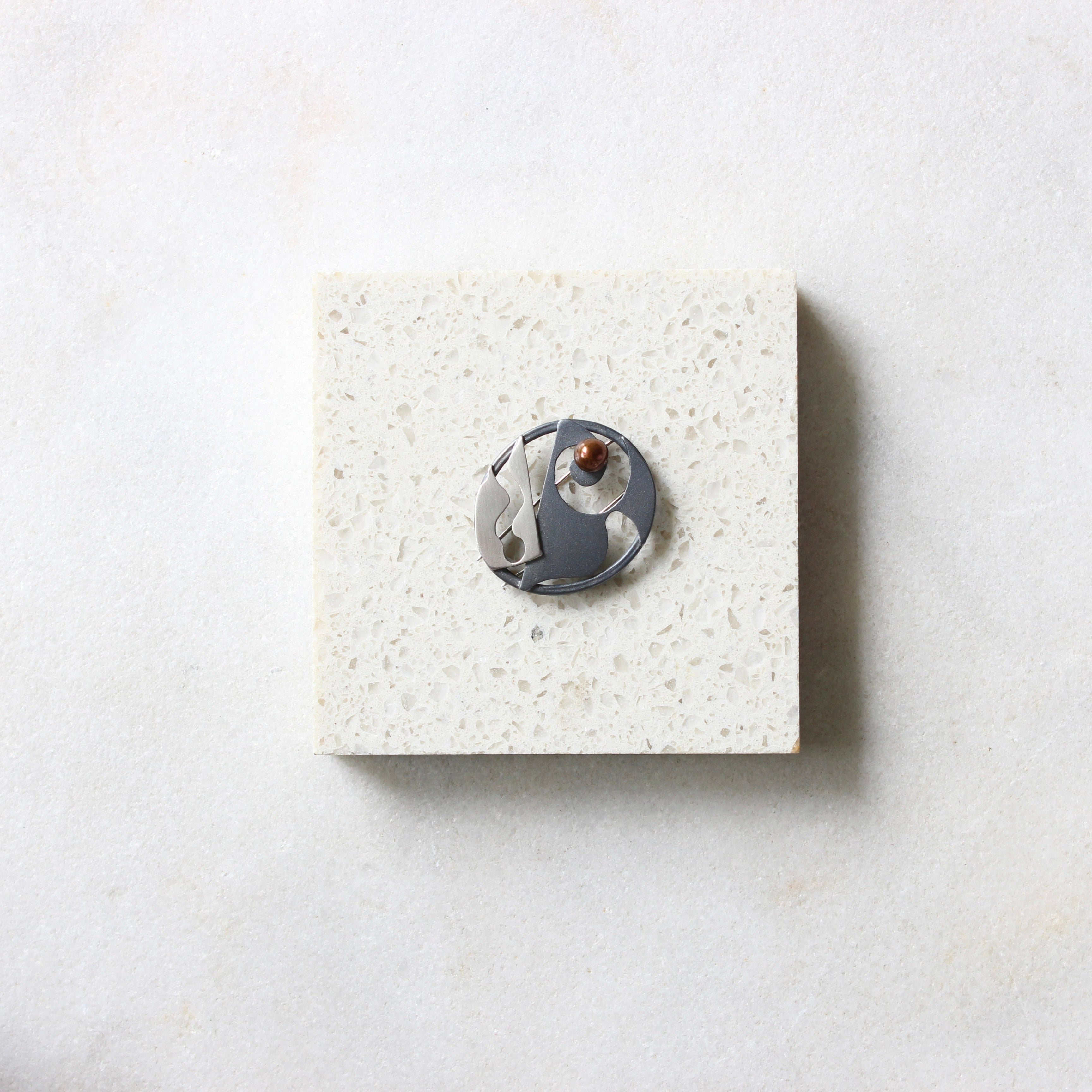 Brooch Collaged Constructed One-Off Jewellery Barbara Heath 