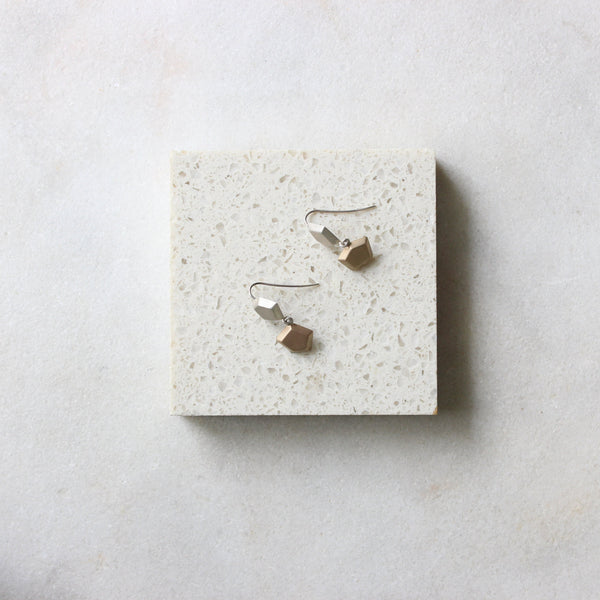 Earrings - Articulated Double Geo Jewellery Barbara Heath 