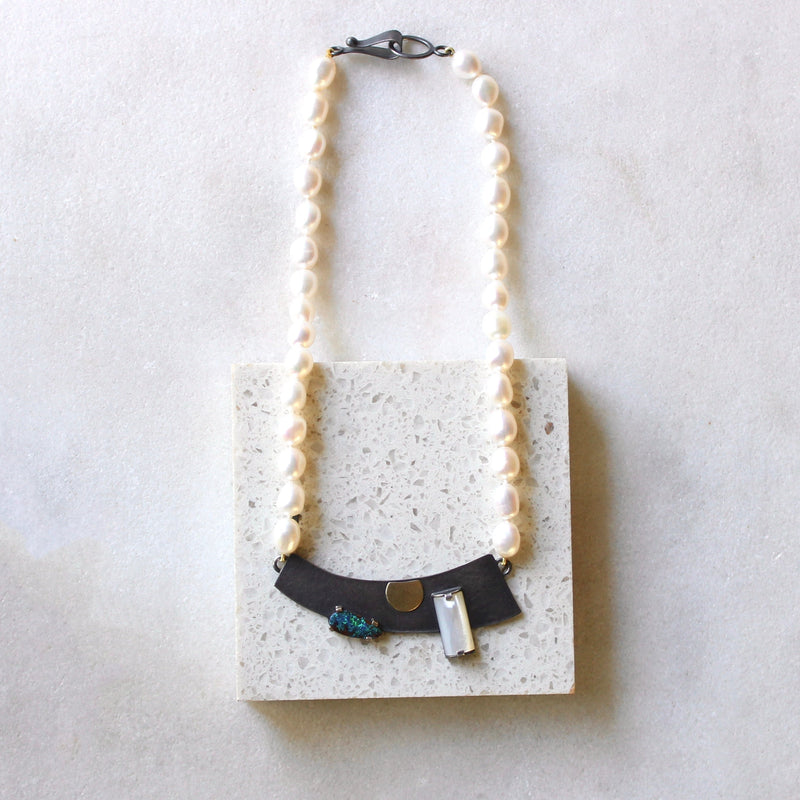 Curved Bar Style Necklace Jewellery Barbara Heath 