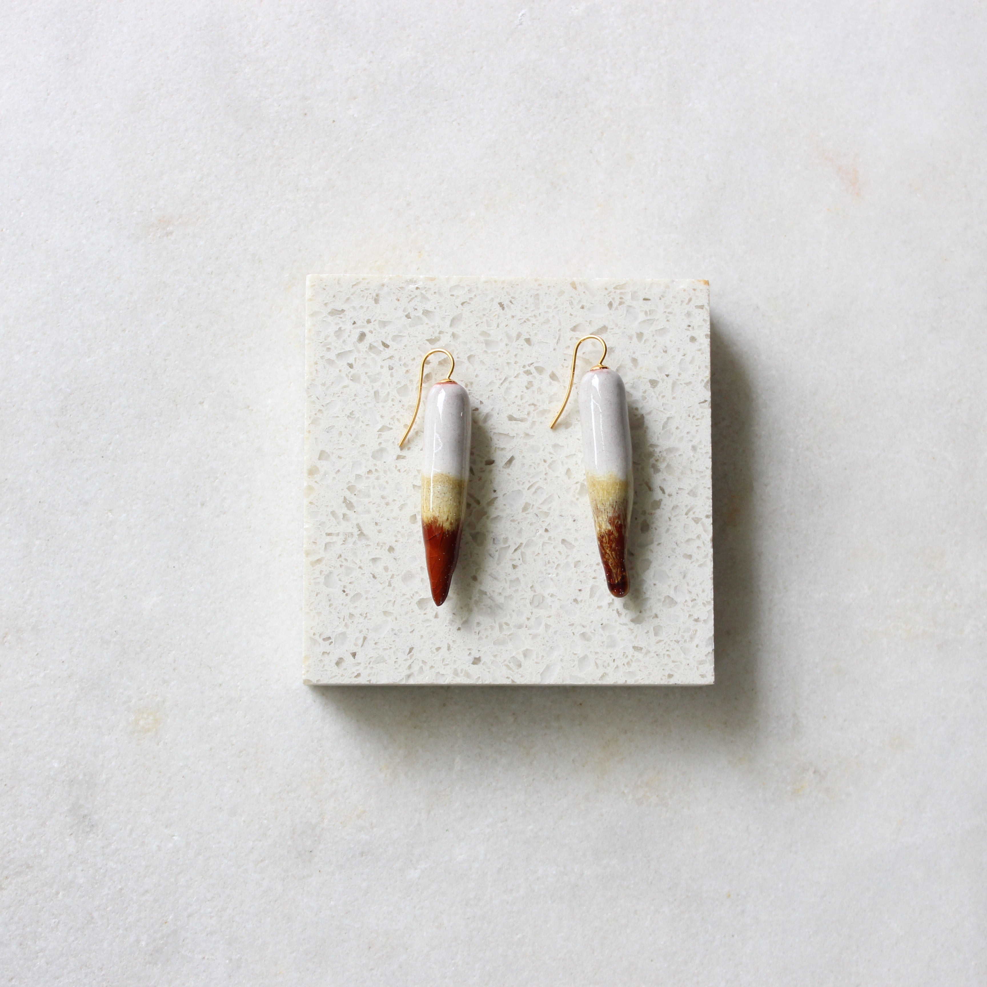 Glaze Drop Earrings Ceramics Julia Bramich 