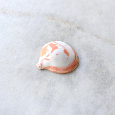 Orange marbled disc