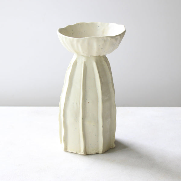 Cupped candle plinth Ceramics D H Makers 