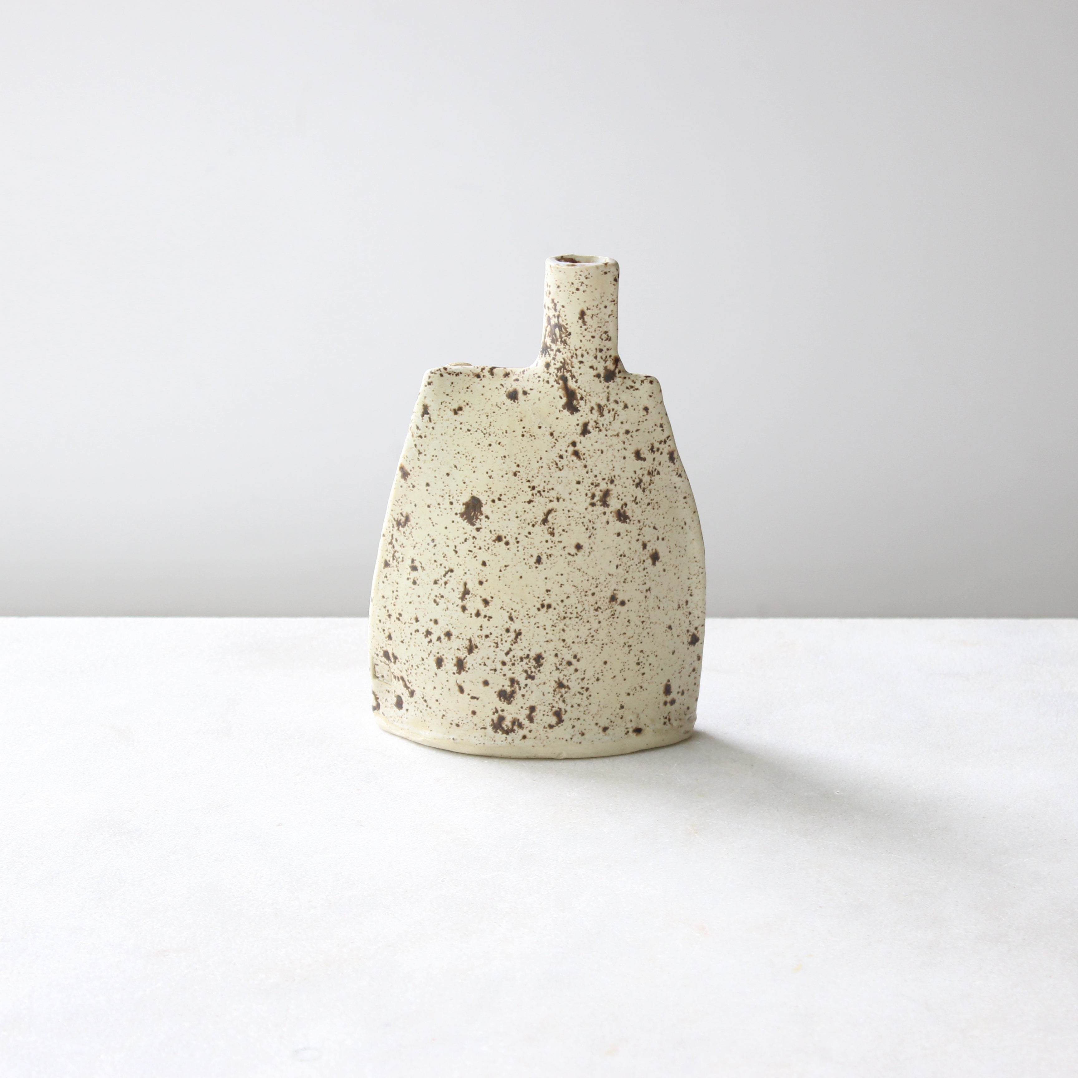 Speckled slab bottle vase Ceramics D H Makers 
