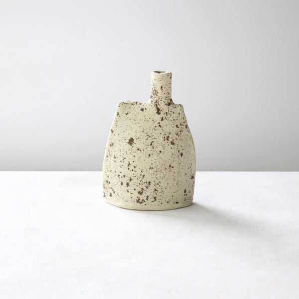 Speckled slab bottle vase Ceramics D H Makers 