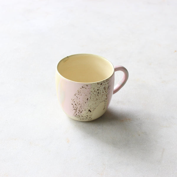 Soft Pastel and speckled stoneware tea cup Ceramics D H Makers 