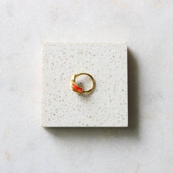 Red enamel ring Jewellery ArtizJewelry 
