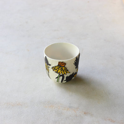 Porcelain Tumblers Ceramics Sam Pettigrew Yellow Paper Daisy 