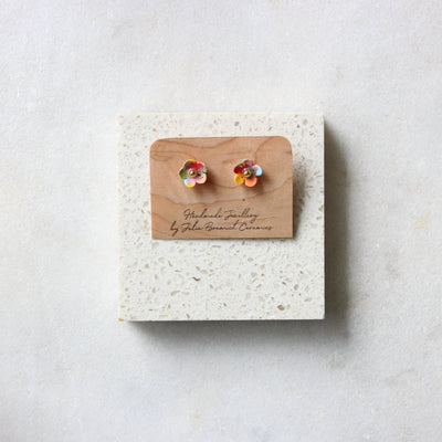 Flower Stud Earrings Jewellery Julia Bramich Rainbow-speckle 