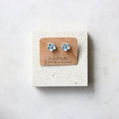 Flower Stud Earrings Jewellery Julia Bramich Blue 
