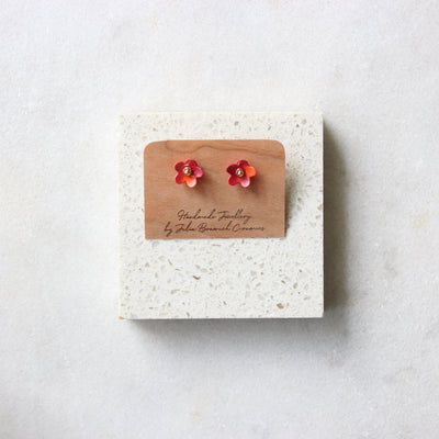 Flower Stud Earrings Jewellery Julia Bramich Red-mix 