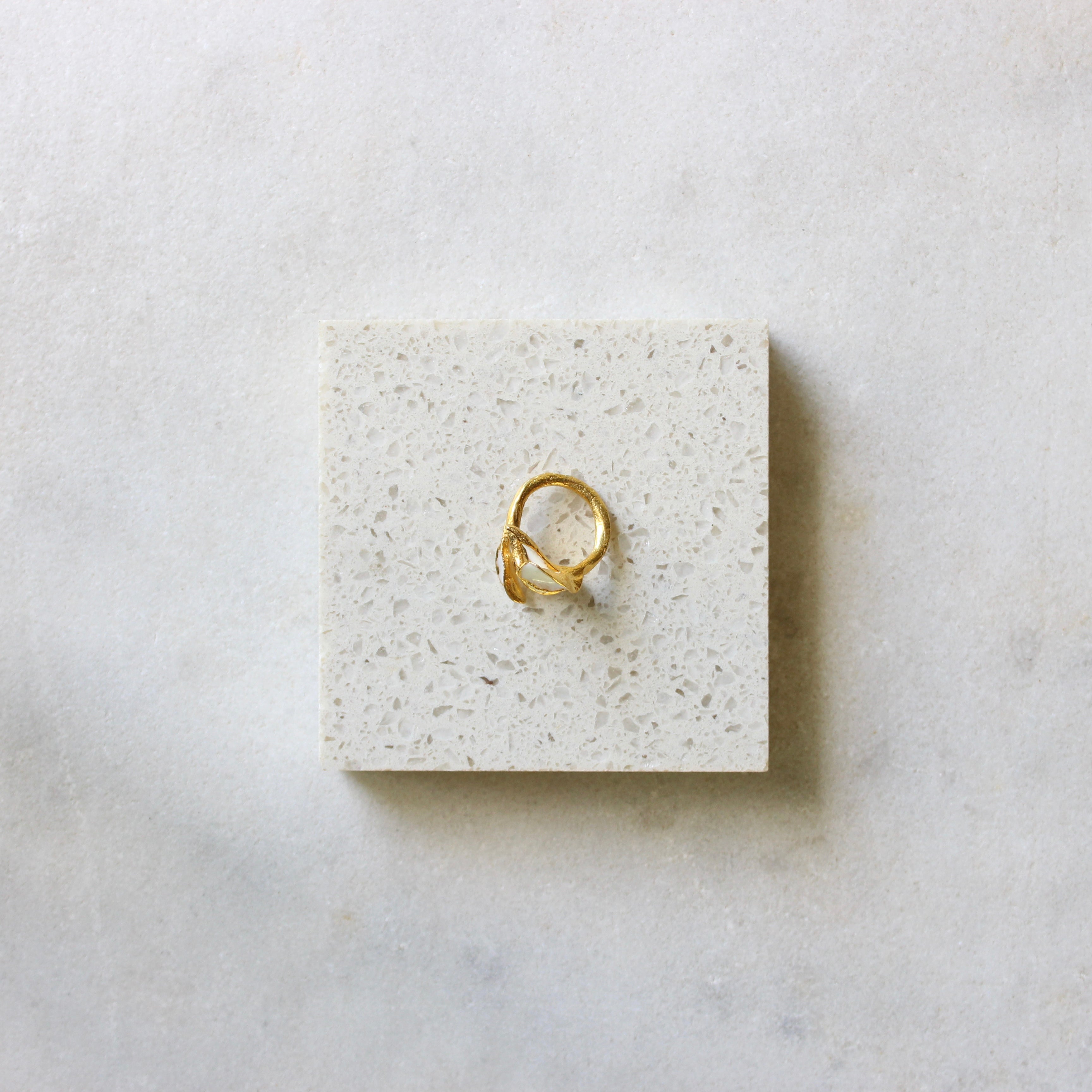White Enamel Ring Jewellery ArtizJewelry 