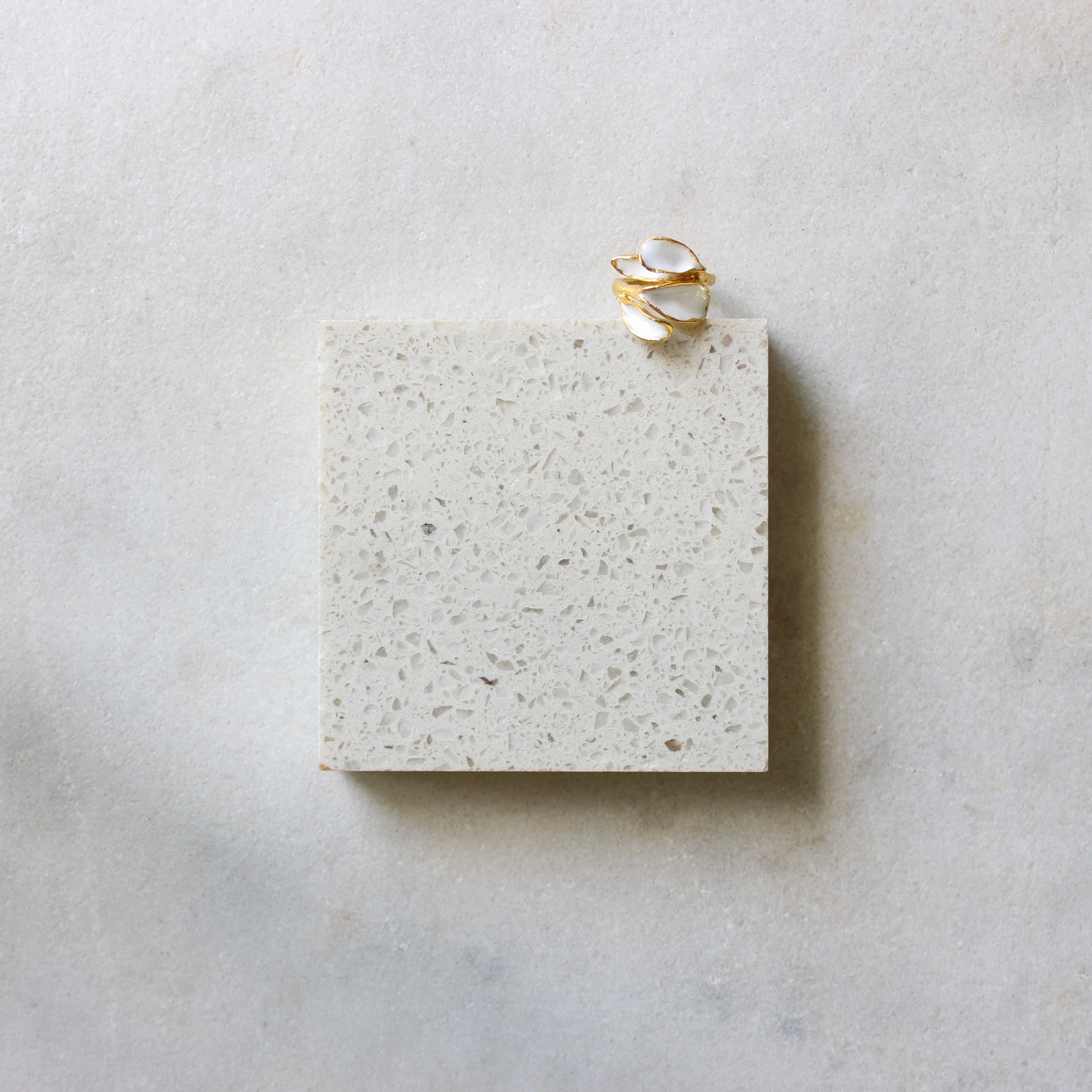White Enamel Ring Jewellery ArtizJewelry 