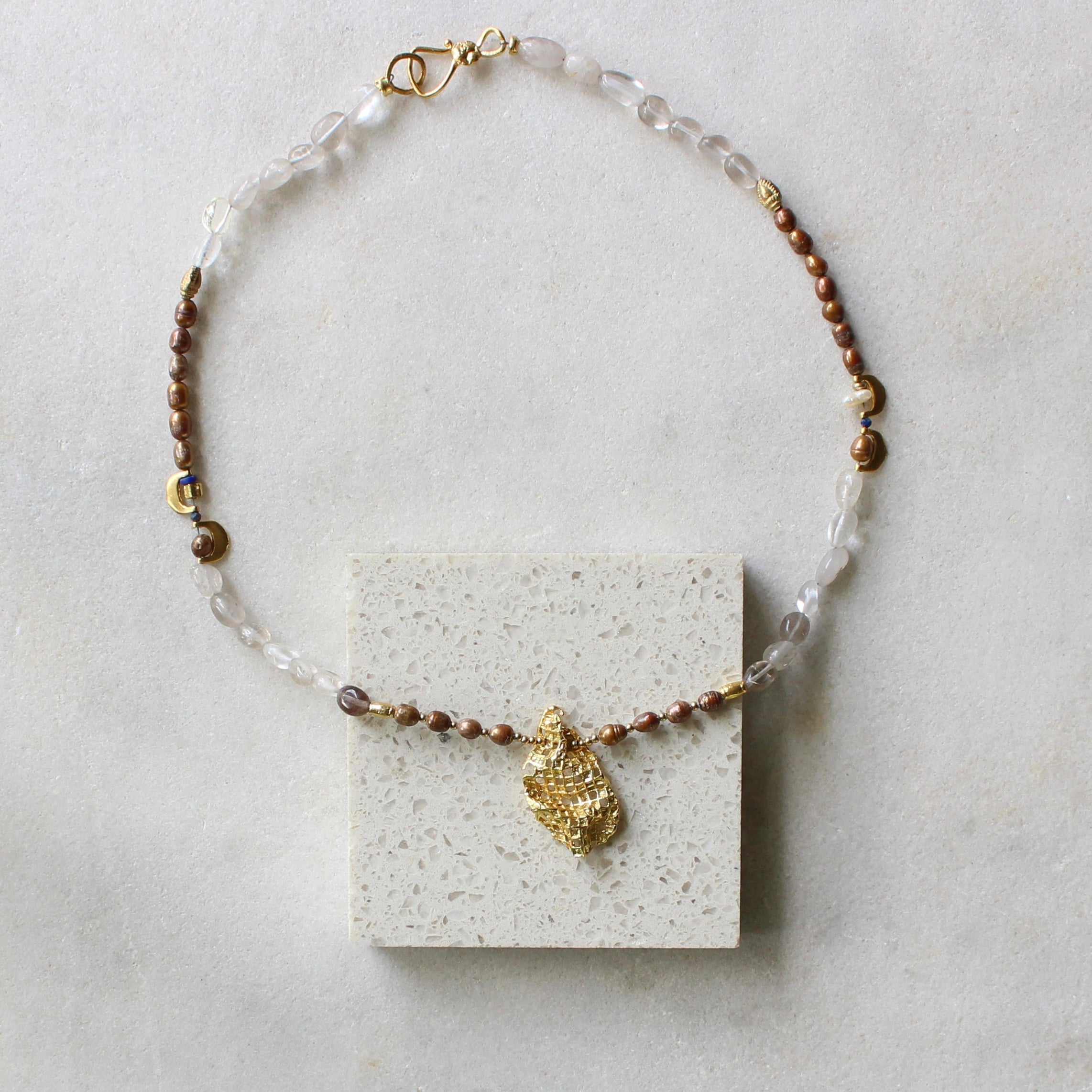 Quartz honey-comb necklace Jewellery Artiz Jewellery 