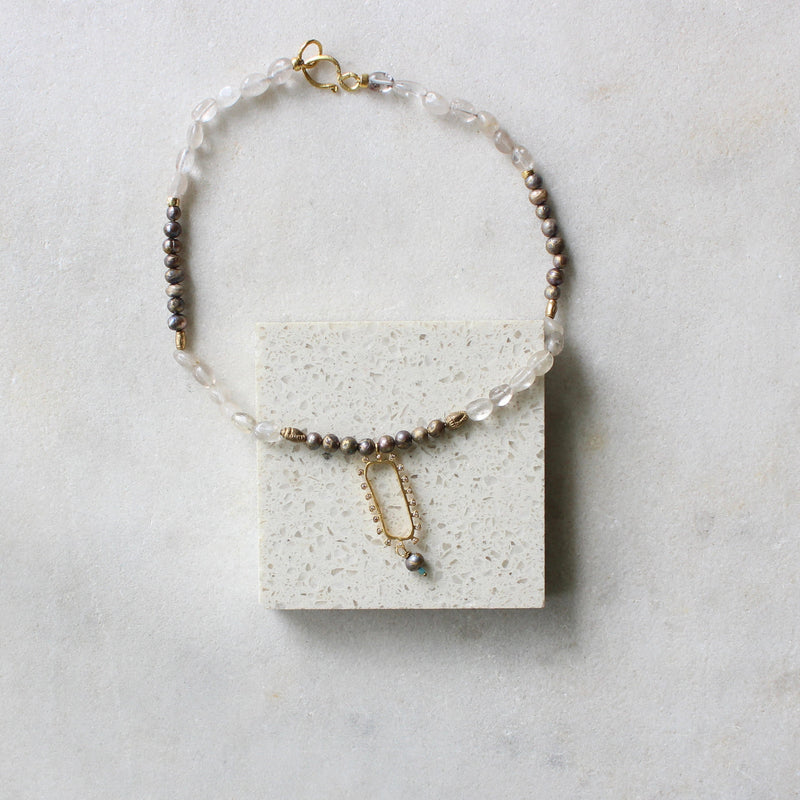 White quartz necklace Jewellery Artiz Jewellery 