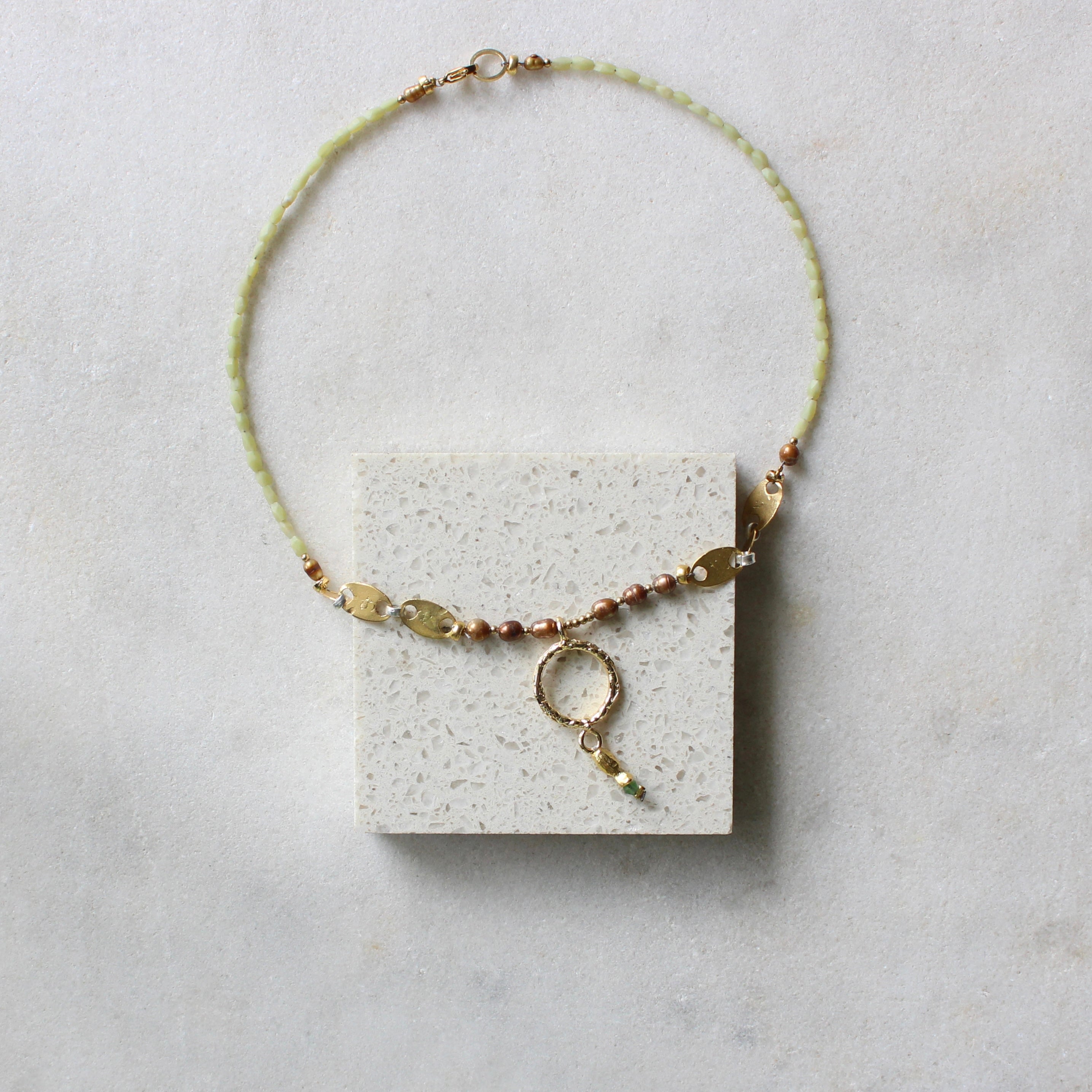 Jade pearl necklace Jewellery Artiz Jewellery 