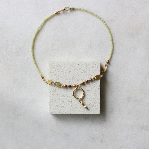 Jade pearl necklace Jewellery Artiz Jewellery 