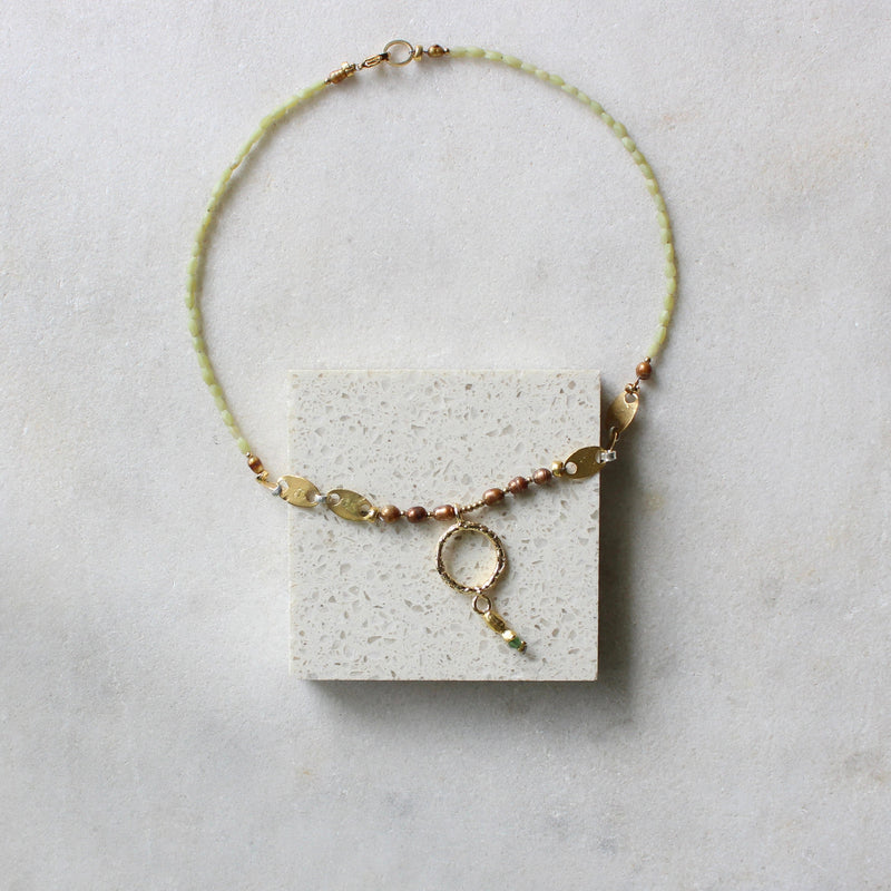 Jade pearl necklace Jewellery Artiz Jewellery 