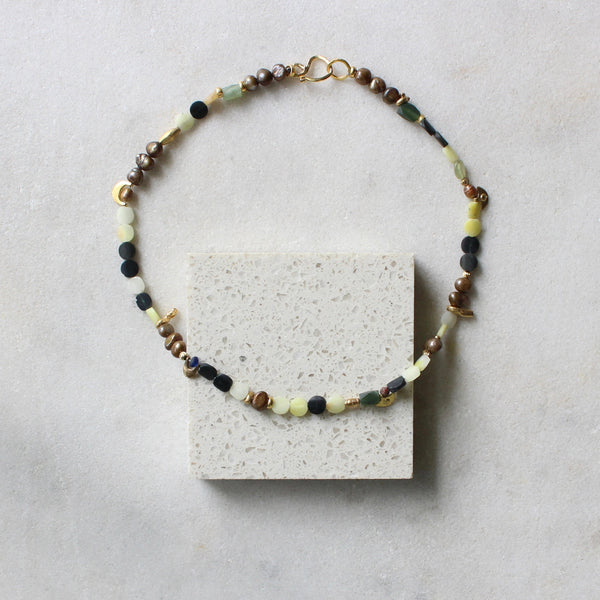 Mixed colour jade necklace Jewellery Artiz Jewellery 
