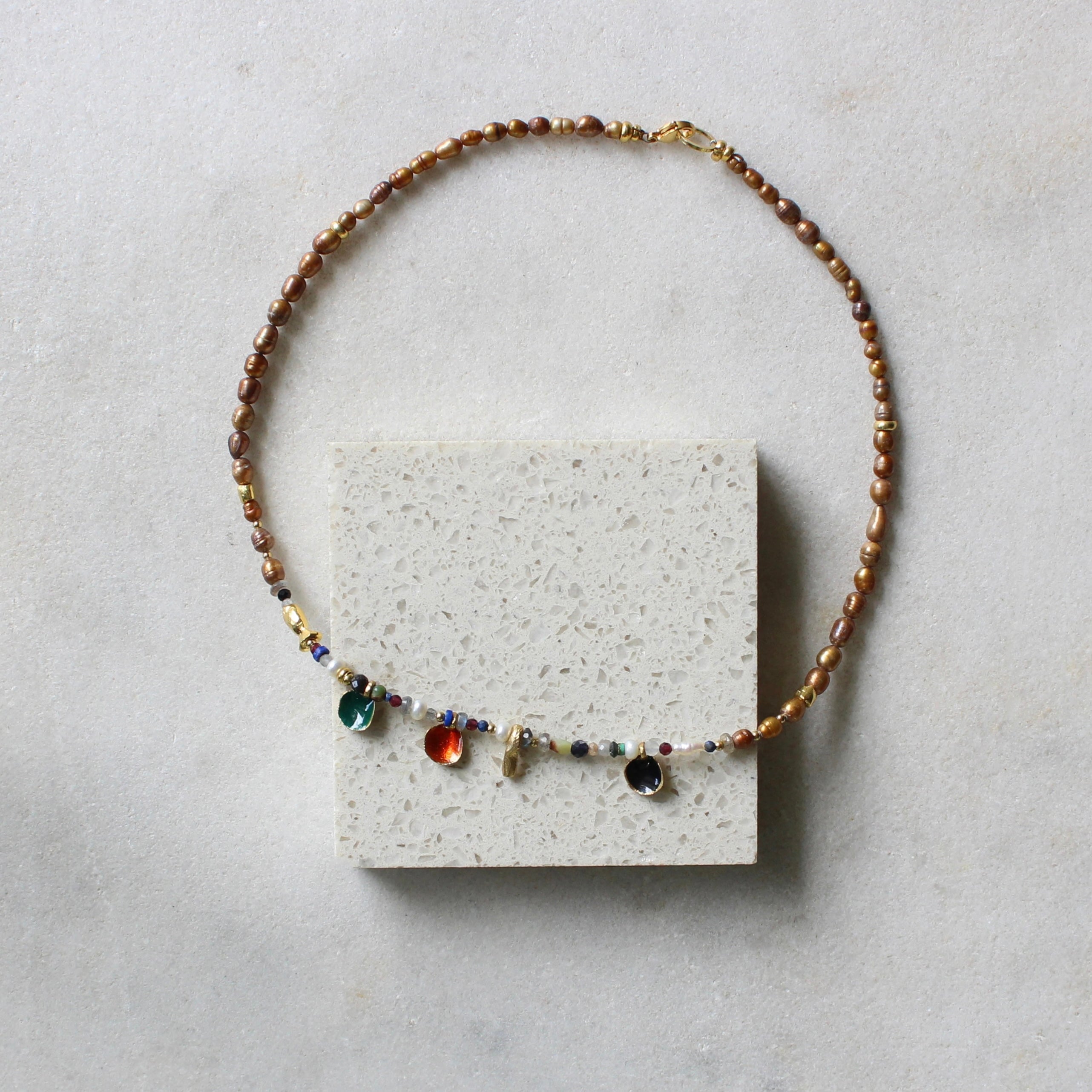 Brown freshwater pearl necklace Jewellery Artiz Jewellery 