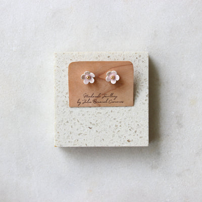Flower Stud Earrings Jewellery Julia Bramich Pink-white 