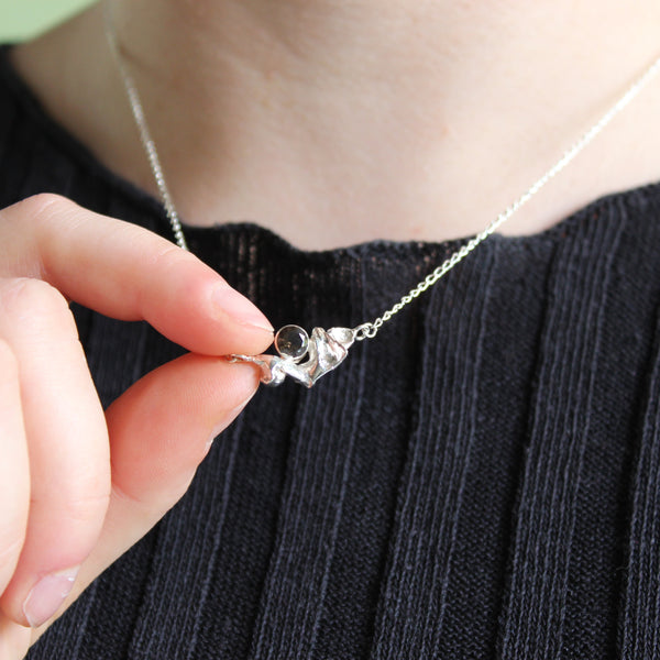 Aqua Fold with Smoky Quartz Jewellery Meiyee Jewellery 