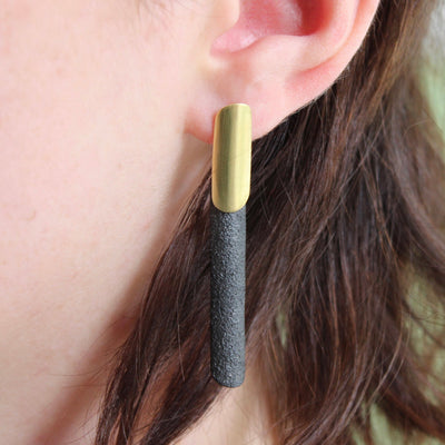 Brass drop quill Jewellery Gabi Harris 