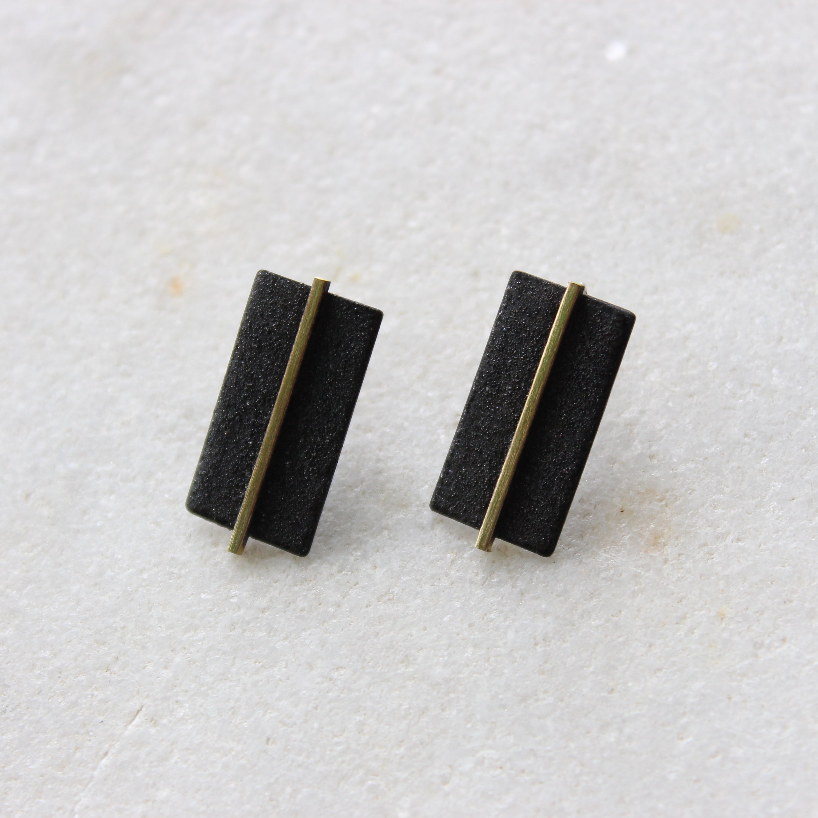 Rectangles brass rod Jewellery Gabi Harris 