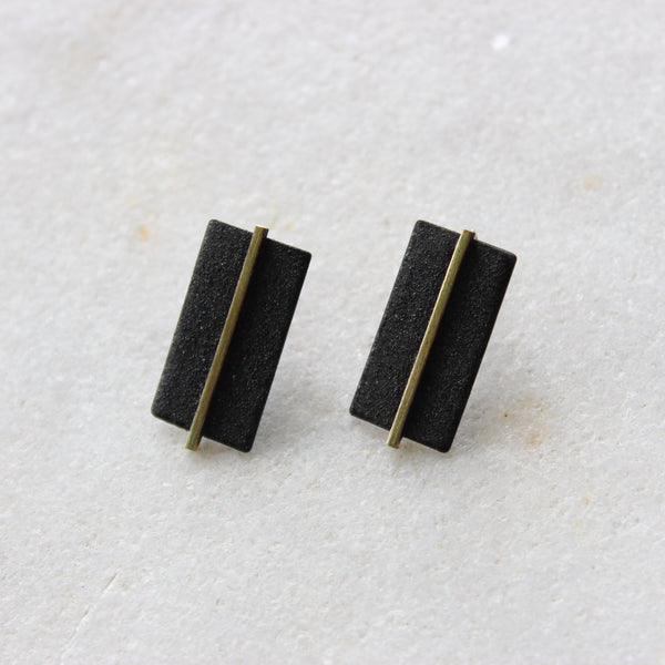 Rectangles brass rod Jewellery Gabi Harris 