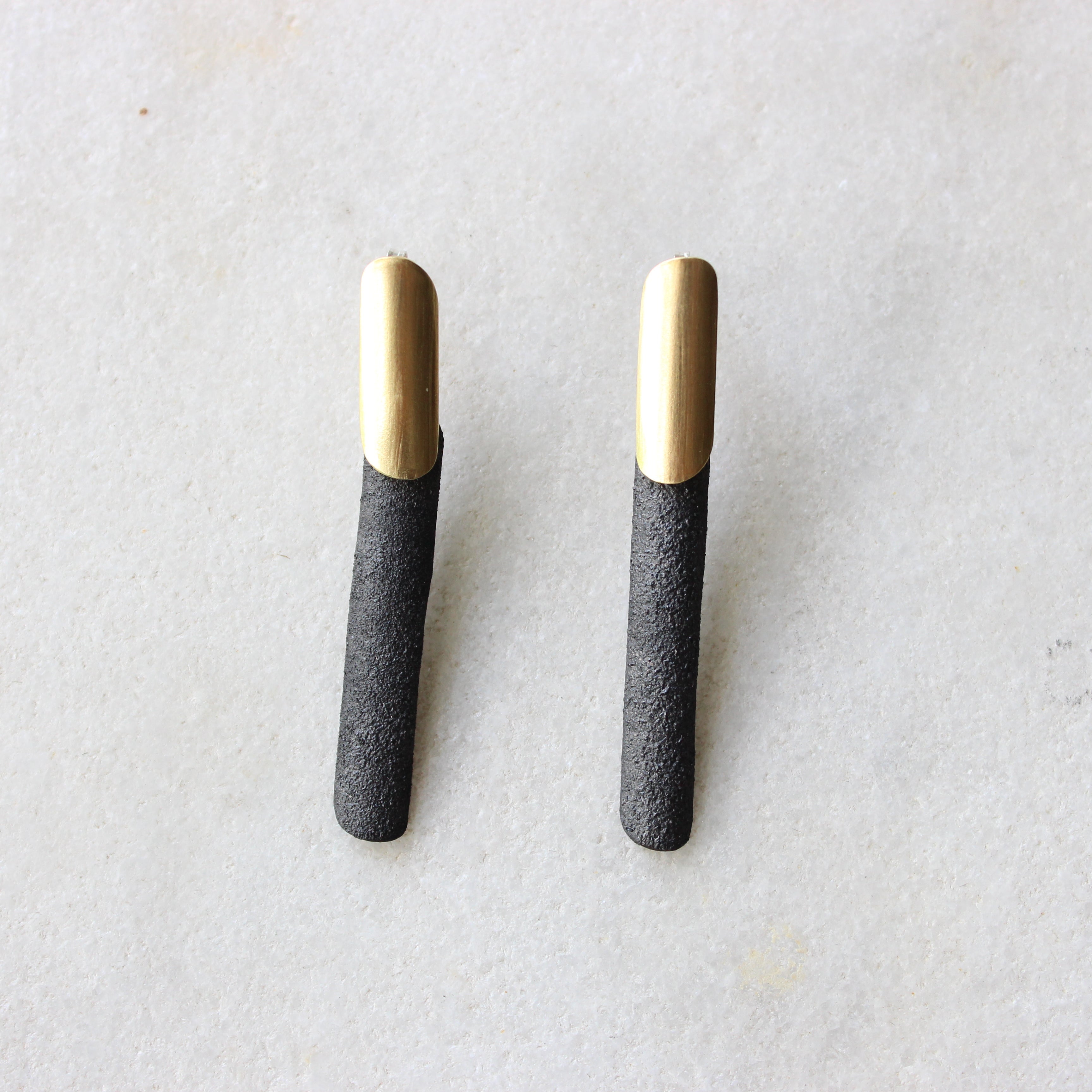 Brass drop quill Jewellery Gabi Harris 